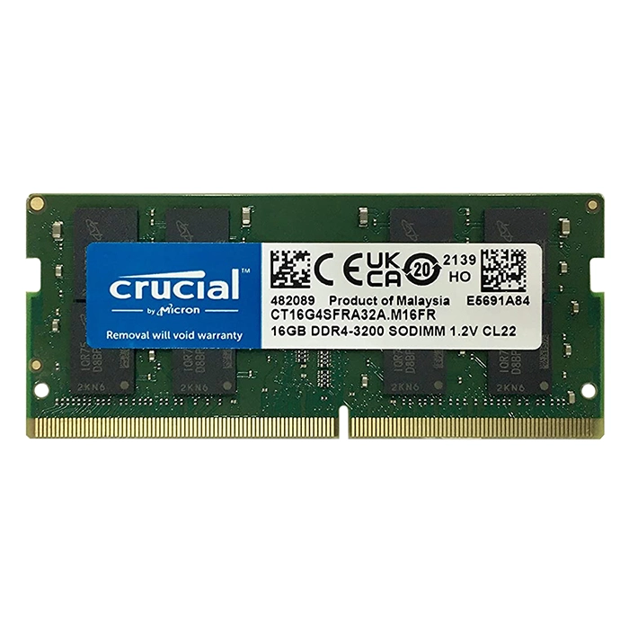 Crucial CT16G4SFRA32A.M16FR | 16GB DDR4-3200MHz PC4-25600 Non-ECC Unbuffered SODIMM CL22 2Rx8 1.2V 260-Pin Memory Module Refurbished - Crucial refurbished available on Gotodirect