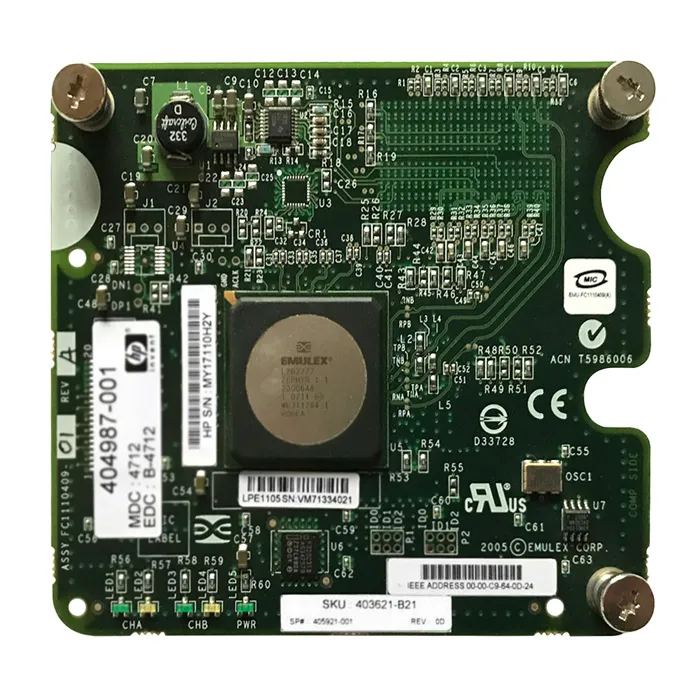HP 404987-001 | 4GB Dual Port Emulex LPE11005 PCI Express Host Bus Adapter Refurbished - Hewlett-Packard (ou HP en abrégé) refurbished available on Gotodirect