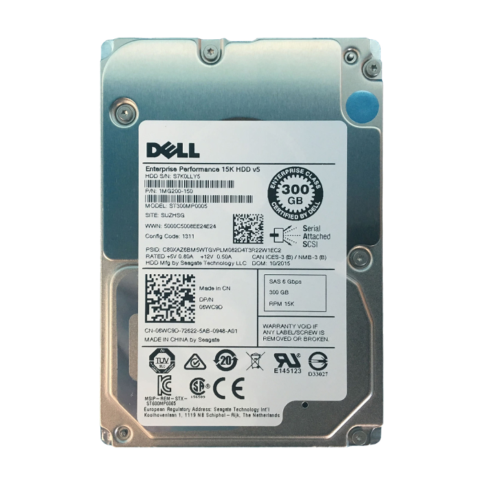 Dell 6WC9D | 300GB 15000RPM SAS 12Gb/s Hot-Pluggable 2.5-Inch Hard Drive for PowerEdge Servers Refurbished - Dell refurbished available on Gotodirect