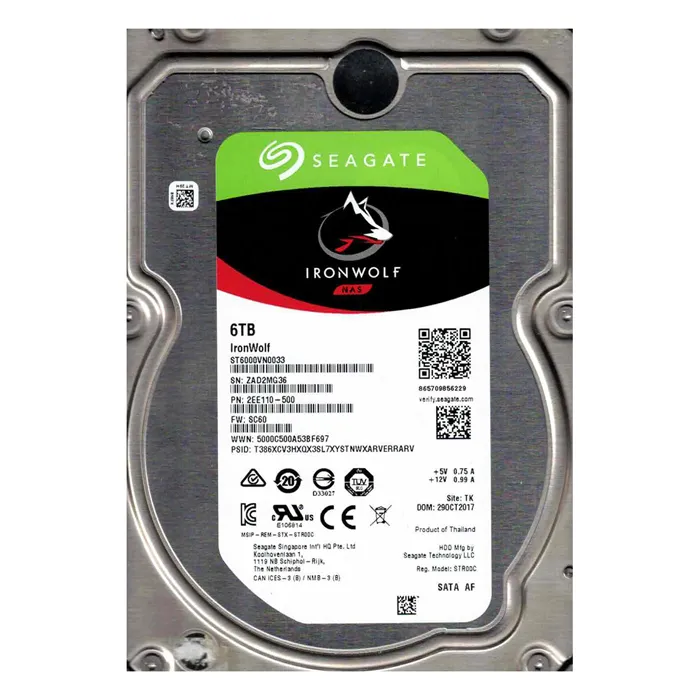 Seagate ST6000VN0033 | IronWolf NAS 6TB 3.5-inch 6GB/s SATA 7200RPM 256MB Cache Server Hard Drive Refurbished - Seagate refurbished available on Gotodirect