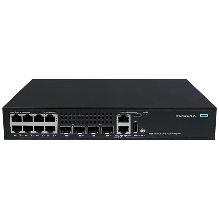 HP S6X56A | Networking CW 2150 8-Ports Gigabit Ethernet 2p SFP 1G 2p SFP+ 1G/10G Switch Refurbished - Hewlett-Packard (ou HP en abrégé) refurbished available on Gotodirect