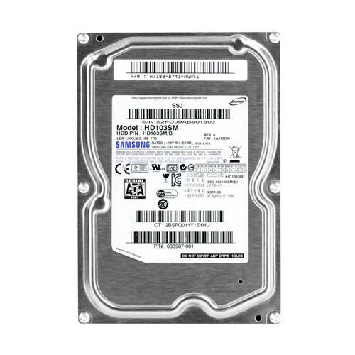 Buy HP 633987-001 | 1TB 7200RPM SATA 6Gb/s NCQ LFF 3.5-inch Midline Hard Drive Refurbished - $315.56 HP 633987-001 | 1TB 7200RPM SATA 6Gb/s NCQ LFF 3.5-inch Midline Hard Drive Refurbished - Hewlett-Packard (ou HP en abrégé) refurbished available on Gotodirect