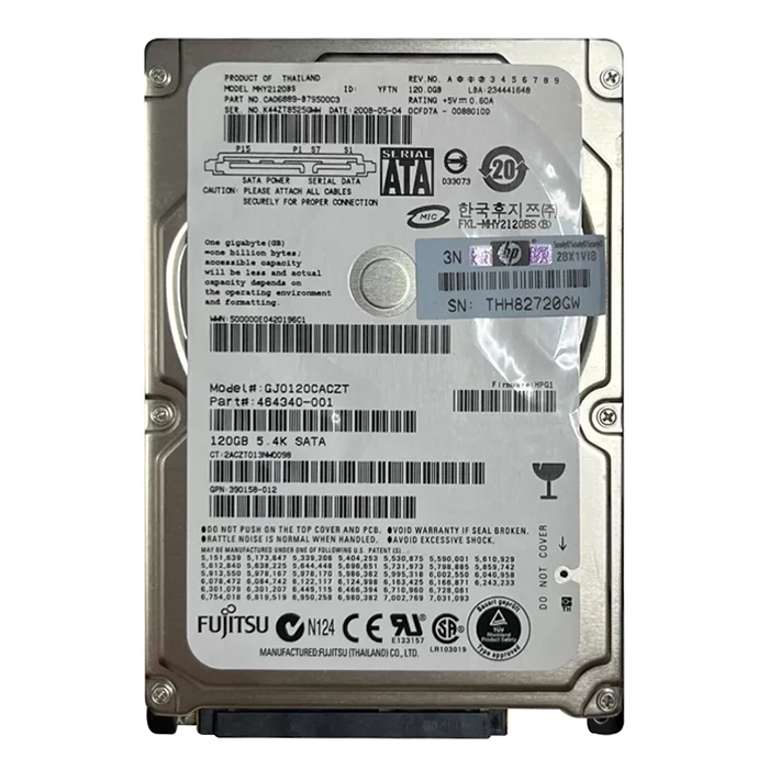 HP 390158-012 | 120GB 5400RPM SATA 1.5Gb/s 8MB Cache 2.5-inch Hard Drive Refurbished - Hewlett-Packard (ou HP en abrégé) refurbished available on Gotodirect