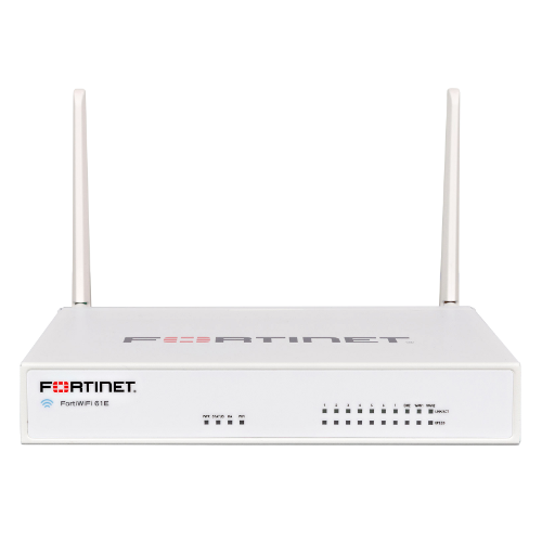 Fortinet FWF-61E-BDL-964-12 | FortiWiFi 61E 10 x Ports GE RJ-45 + 7 x Ports Internal Ports + 2 x Ports WAN + 1 x Port DMZ Port Managed Network Security/Firewall Appliance with 1Y 24X7 FC Refurbished - Fortinet refurbished available on Gotodirect
