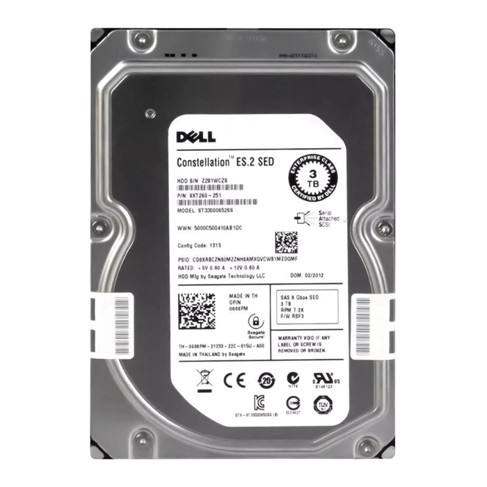 Dell 698PM | 3TB 7200RPM Nearline SAS 6Gb/s 3.5-Inch Hard Drive for PowerEdge Servers Refurbished - Dell refurbished available on Gotodirect