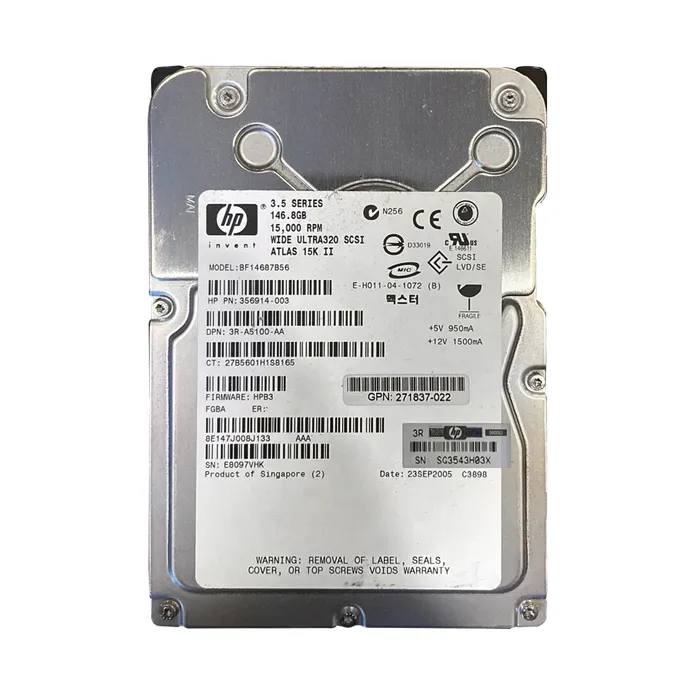 HP 3R-A5100-AA | 146GB 15000RPM Ultra320 SCSI Hot-Pluggable LVD 80-Pin 3.5-inch Hard Drive for ProLiant Server Refurbished - Hewlett-Packard (ou HP en abrégé) refurbished available on Gotodirect