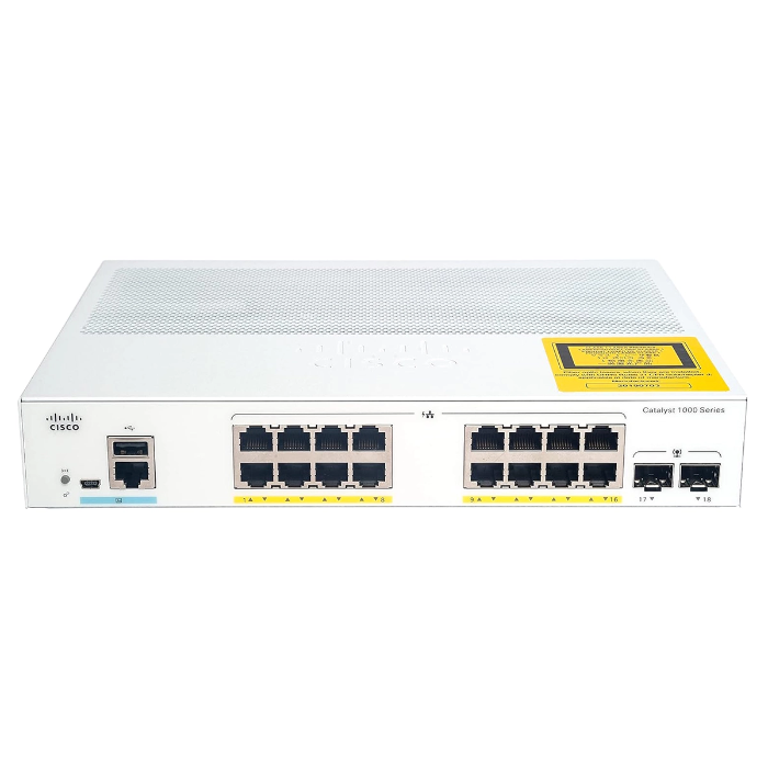 Buy Cisco C1000-16FP-2G-L-RF | Catalyst C1000 Series C1000-16P 16 x Ports PoE+ 10/100/1000BaseT + 2 x SFP Ports Layer 2 Managed Gigabit Ethernet Network Switch Refurbished - $1169.42 Cisco C1000-16FP-2G-L-RF | Catalyst C1000 Series C1000-16P 16 x Ports PoE+ 10/100/1000BaseT + 2 x SFP Ports Layer 2 Managed Gigabit Ethernet Network Switch Refurbished - Cisco Systems Inc. refurbished available on Gotodirect