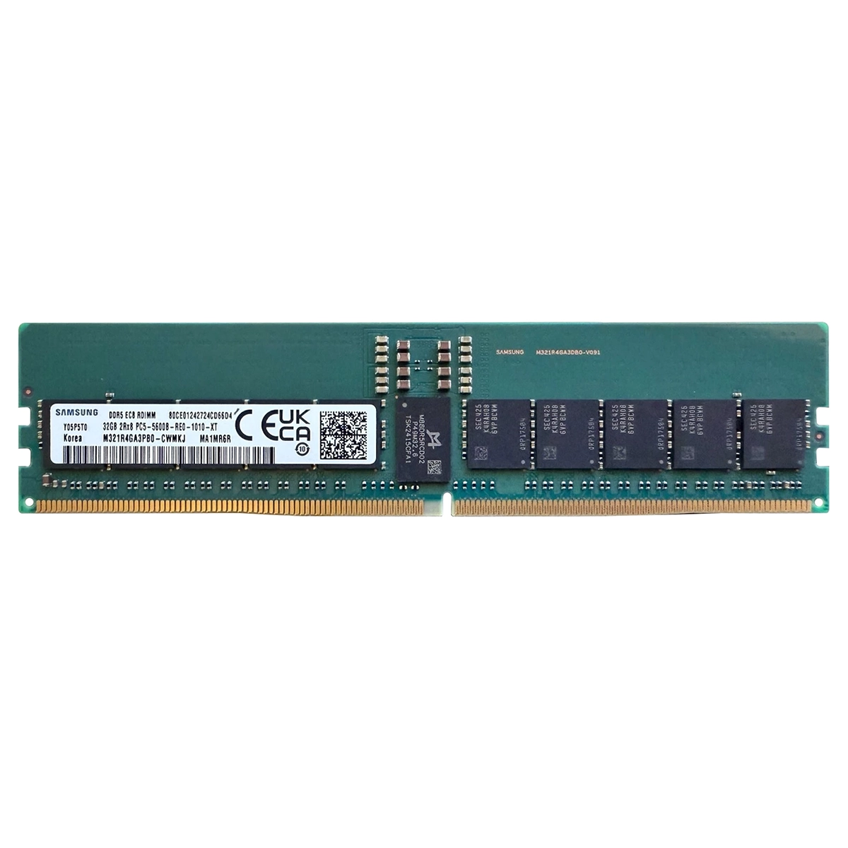 Samsung M321R4GA3PB0-CWMKJ | 32GB DDR5-5600MHz PC5-44800 ECC Registered RDIMM CL46 2Rx8 1.1V 288-Pin Memory Module Refurbished - Samsung refurbished available on Gotodirect