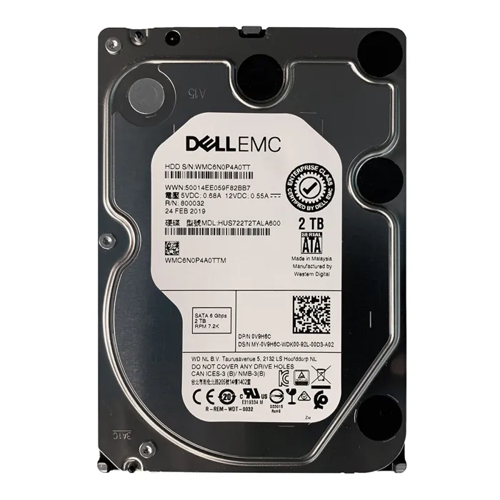 Dell 0V9H6C | 2TB 7200RPM SATA 6Gb/s Hot-Pluggable (512n) 2.5-Inch Hard Drive for PowerEdge Server & PowerVault Storage Array Refurbished - Dell refurbished available on Gotodirect