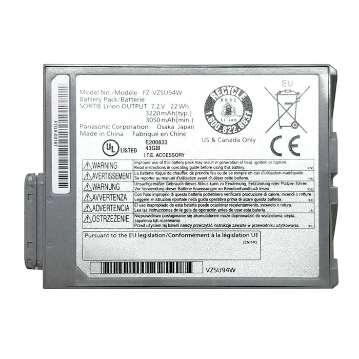 Panasonic FZ-VZSU94W | 3220mAh 7.2V Li-ion Battery for Toughpad FZ-M1 Refurbished - Panasonic refurbished available on Gotodirect