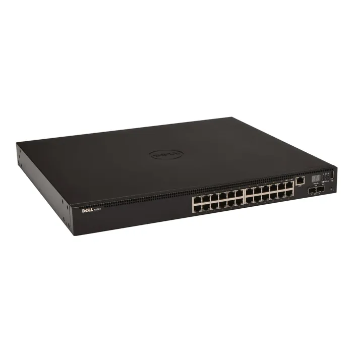 Dell P8K2V | EMC PowerSwitch N2000 Series N2024 24 x 10/100/1000Base-T RJ-45 and 2 x 10GbE SFP+ and 2 x Stacking Ports Layer 3 Managed Gigabit Ethernet Network Switch Refurbished - Dell refurbished available on Gotodirect