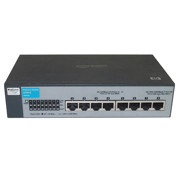 HP J9079-60101 | ProCurve 1700-8 7 x Ports 10/100Base-TX + 1 x Ports 10/100/1000Base-T Layer 2 Managed Gigabit Ethernet Network Switch Refurbished - Hewlett-Packard (ou HP en abrégé) refurbished available on Gotodirect