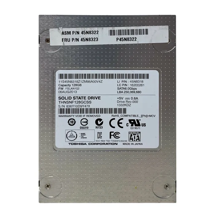 Lenovo 45N8323 | 128GB Multi-Level Cell SATA 6Gb/s 2.5-Inch Solid State Drive Refurbished - Lenovo refurbished available on Gotodirect
