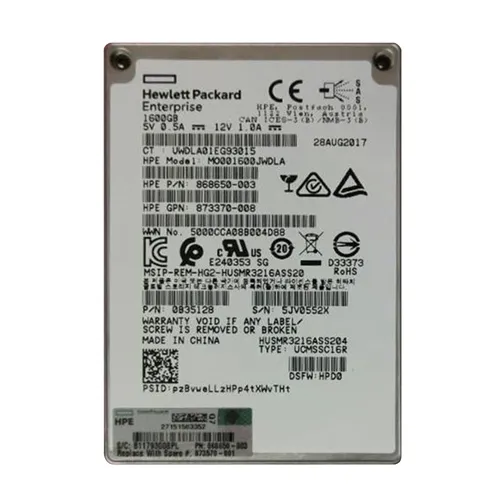 HP 868650-003 | 1.6TB SAS 12Gb/s Mixed Use SFF 2.5-Inch Solid State Drive Refurbished - Hewlett-Packard (ou HP en abrégé) refurbished available on Gotodirect
