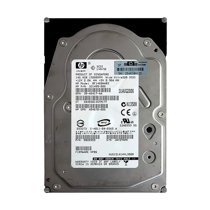 HP 3R-A6417-AA | 146GB 15000RPM Ultra320 SCSI 8MB Cache Hot-Pluggable LVD 80-Pin 3.5-inch Hard Drive Refurbished - Hewlett-Packard (ou HP en abrégé) refurbished available on Gotodirect