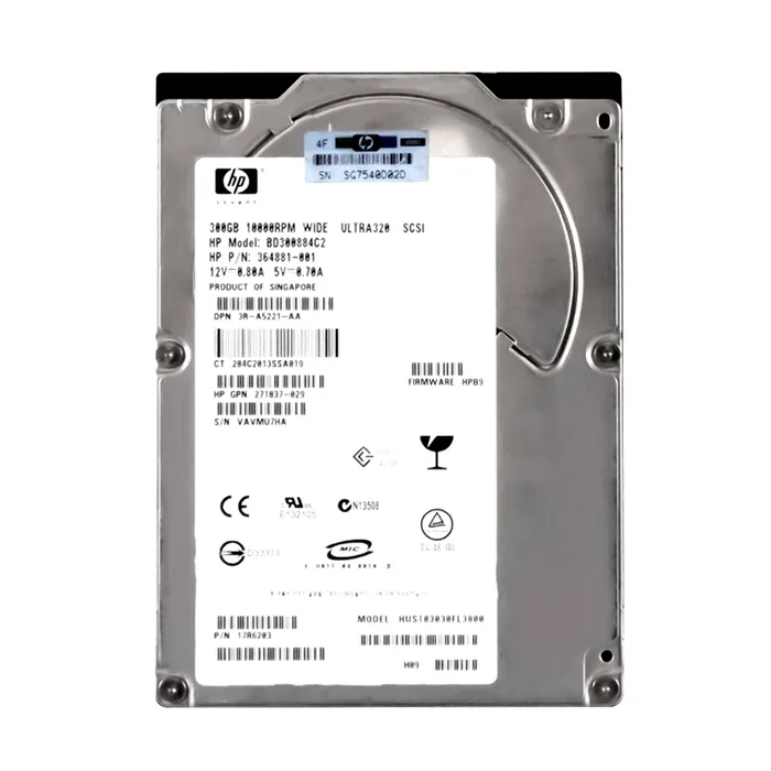 HP BD300884C2 | 300GB 10000RPM Ultra320 SCSI Hot-Pluggable LVD 80-Pin 3.5-inch Hard Drive for ProLiant Server Refurbished - Hewlett-Packard (ou HP en abrégé) refurbished available on Gotodirect