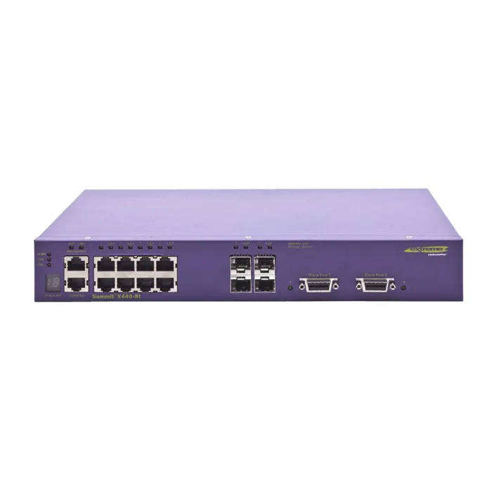 Extreme Networks X440-8T | Summit X440 Series 8 x RJ-45 Ports 10/100/1000Base-T + 4 x SFP Ports + 2 x Stacking Ports Layer 3 Managed 1U Rack-mountable Gigabit Ethernet Network Switch Refurbished -  refurbished available on Gotodirect