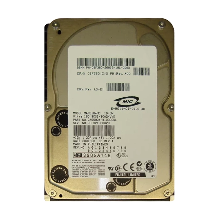 Fujitsu CA05904-B10300DL | 18.4GB 10000RPM Ultra160 SCSI 8MB Cache 3.5-Inch Hard Drive Refurbished - Fujitsu refurbished available on Gotodirect