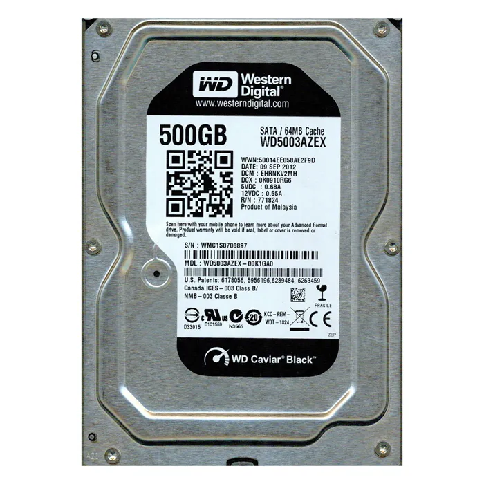 Western Digital WD5003AZEX-00K1GA0 | Black 500GB 3.5-inch 6GB/s SATA 7200RPM 64MB Cache Gaming Hard Drive Refurbished - Western Digital refurbished available on Gotodirect