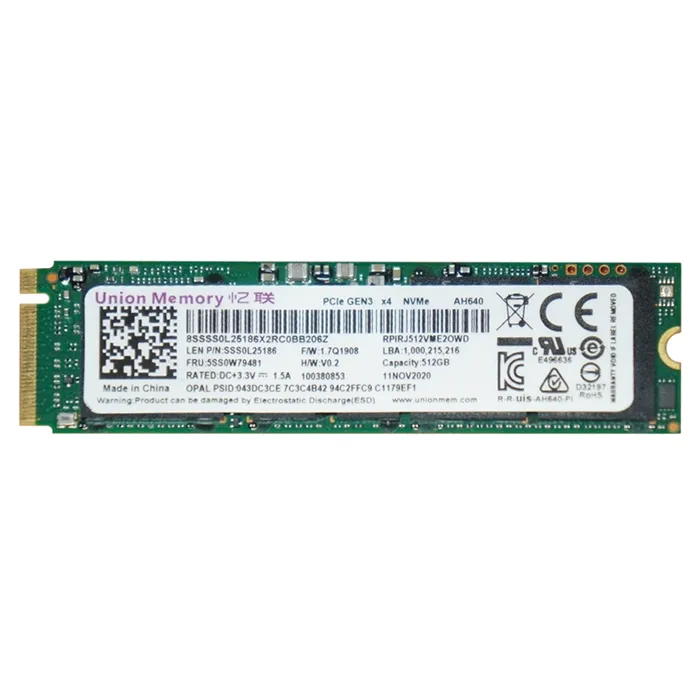 Lenovo 5SS0W79481 | 512GB TLC PCI Express 3.0 x4 NVMe M.2 2280 Internal Solid State Drive Refurbished - Lenovo refurbished available on Gotodirect
