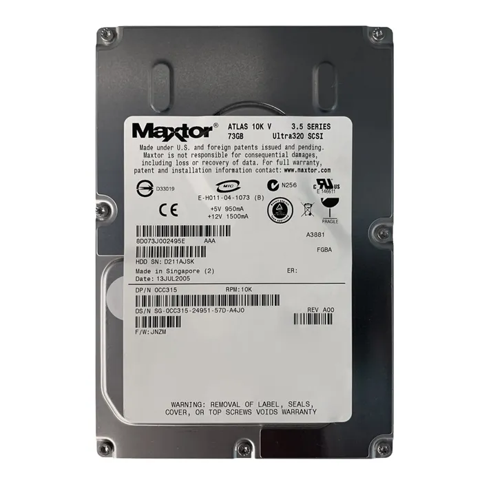 Dell 0CC315 | 73GB 10000RPM Ultra360 SCSI Hot-Pluggable 8MB Cache 80-Pin 3.5-Inch Hard Drive for PowerEdge Servers Refurbished - Dell refurbished available on Gotodirect