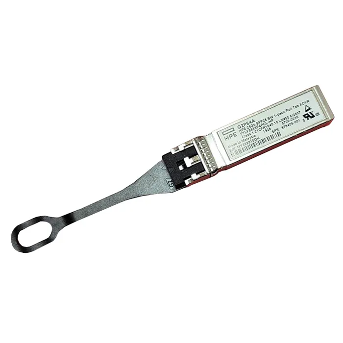 Buy HP Q2P64A | 25Gb/s 25GBase-SR Multi-Mode Fibre 850nm 100m MPO Connector SFP28 Transceiver Module Refurbished - $222.12 HP Q2P64A | 25Gb/s 25GBase-SR Multi-Mode Fibre 850nm 100m MPO Connector SFP28 Transceiver Module Refurbished - Hewlett-Packard (ou HP en abrégé) refurbished available on Gotodirect