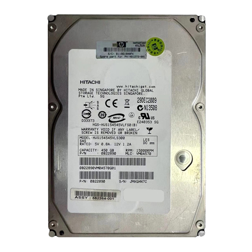 HP 582264-001 | 450GB 15000RPM SAS 6Gb/s Dual Port Hot Swappable 3.5-Inch Hard Drive Refurbished - Hewlett-Packard (ou HP en abrégé) refurbished available on Gotodirect