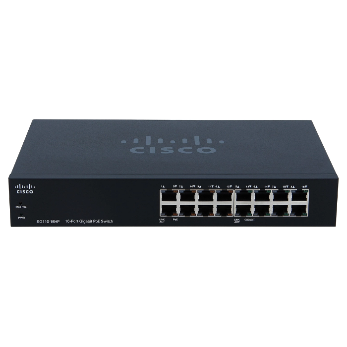Buy Cisco SG110-16HP-NA-RF | Small Business 110 Series SG110-16HP 16 x Ports PoE 10/100/1000Base-T Unmanaged Gigabit Ethernet Network Switch Refurbished - $451.18 Cisco SG110-16HP-NA-RF | Small Business 110 Series SG110-16HP 16 x Ports PoE 10/100/1000Base-T Unmanaged Gigabit Ethernet Network Switch Refurbished - Cisco Systems Inc. refurbished available on Gotodirect