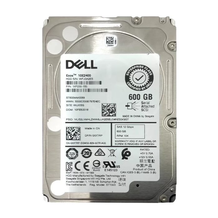 Dell XXTRP | 600GB 2.5-inch 12GB/s SAS 10000RPM 128MB Cache (512n) Hot-Pluggable Server Hard Drive for PowerEdge G14 - G16 Servers and Storage Arrays Refurbished - Dell refurbished available on Gotodirect