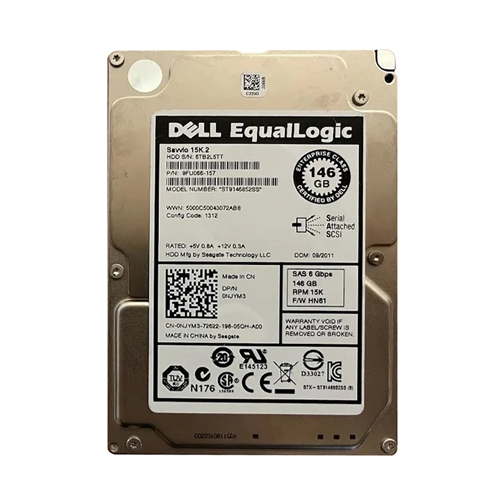Dell NJYM3 | 146GB 15000RPM SAS 6Gb/s Hot-Pluggable 2.5-Inch Hard Drive for EqualLogic Storage Array Refurbished - Dell refurbished available on Gotodirect