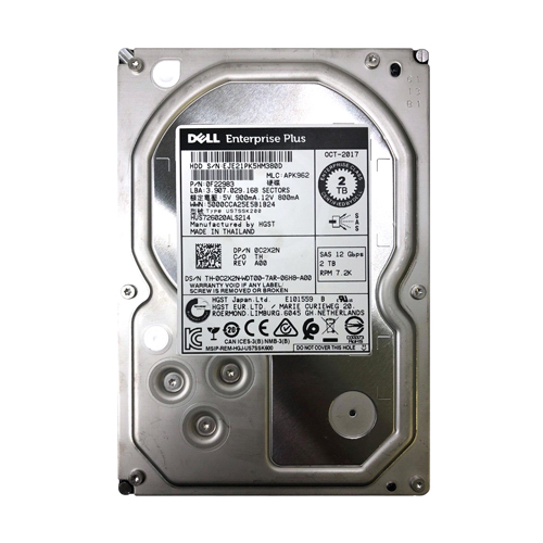 Dell C2X2N | 2TB 7200RPM SAS 12Gb/s Hot-Pluggable 3.5-Inch Hard Drive for EqualLogic Storage Array Refurbished - Dell refurbished available on Gotodirect