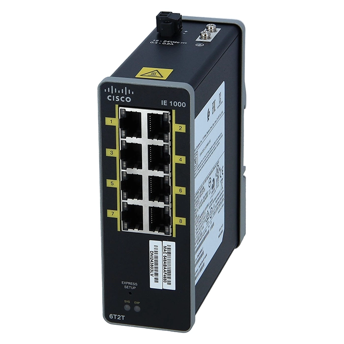 Cisco IE-1000-6T2T-LM | Industrial Ethernet 1000 Series 8 x Ports 100Base-TX Layer 2 Rail-mountable Fast Ethernet Network Switch Refurbished - Cisco Systems Inc. refurbished available on Gotodirect