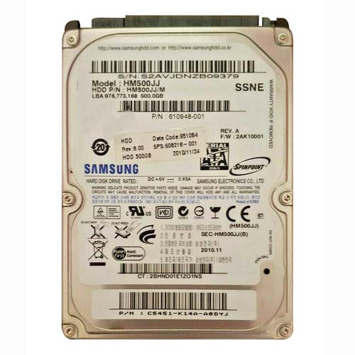 HP 608218-001 | 500GB 7200RPM SATA 3Gb/s 16MB Cache Hot-Swappable 2.5-inch Hard Drive Refurbished - Hewlett-Packard (ou HP en abrégé) refurbished available on Gotodirect