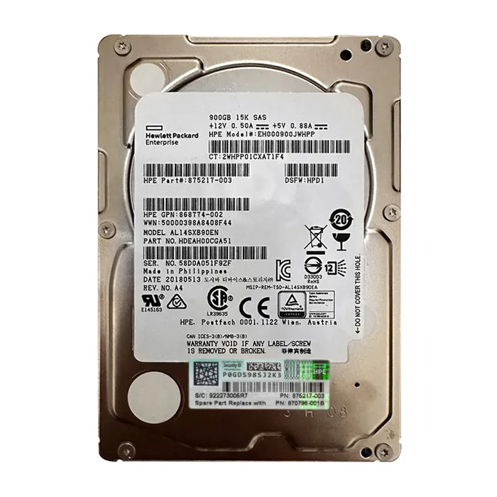 HP 875217-003 | 900GB 15000RPM 12Gb/s SAS 2.5-inch Hard Drive Refurbished - Hewlett-Packard (ou HP en abrégé) refurbished available on Gotodirect