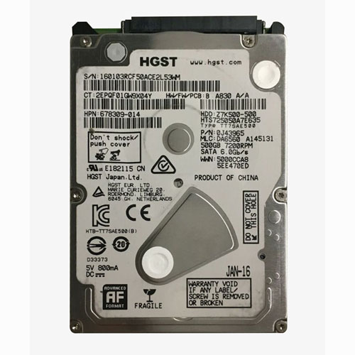 HP 678309-014 | 500GB 7200RPM SATA 6Gb/s 32MB Cache SFF 2.5-inch Hard Drive Refurbished - Hewlett-Packard (ou HP en abrégé) refurbished available on Gotodirect