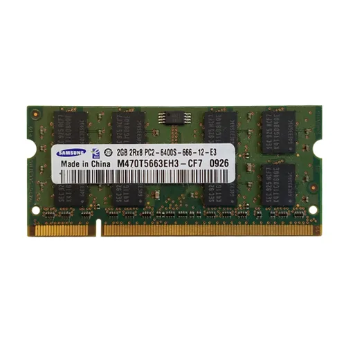 Samsung M470T5663EH3-CF7 | 2GB DDR2-800MHz PC2-6400 Non-ECC Unbuffered SODIMM CL6 2Rx8 1.8V 200-Pin Memory Module Refurbished - Samsung refurbished available on Gotodirect