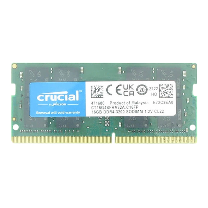 Crucial CT16G4SFRA32A.C16FP | 16GB DDR4-3200MHz PC4-25600 Non-ECC Unbuffered SODIMM CL22 2Rx8 1.2V 260-Pin Memory Module Refurbished - Crucial refurbished available on Gotodirect