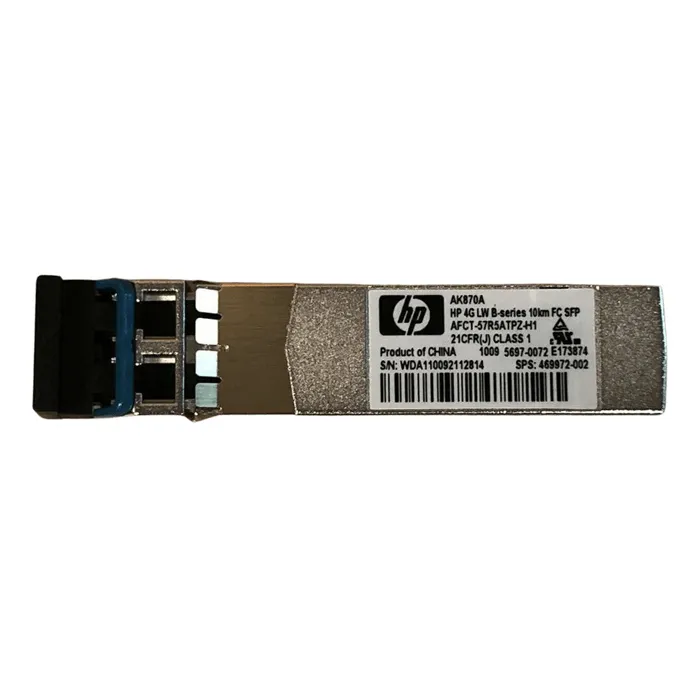 HP AK870-63001 | B-Series 4Gb/s 4GBase-LW Single-Mode Fibre 1310nm 10km Fibre Channel Duplex LC Connector SFP Transceiver Module Refurbished - Hewlett-Packard (ou HP en abrégé) refurbished available on Gotodirect