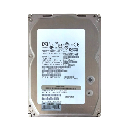 HP BF300DASTH | 300GB 15000RPM Fibre Channel 2Gb/s Hot-Swappable 40-Pin 3.5-inch Hard Drive for StorageWorks Refurbished - Hewlett-Packard (ou HP en abrégé) refurbished available on Gotodirect