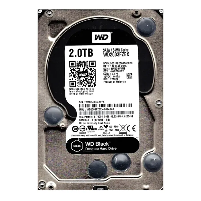Western Digital WD2003FZEX-00Z4SA0 | Black 2TB 3.5-inch 6GB/s SATA 7200RPM 64MB Cache Gaming Hard Drive Refurbished - Western Digital refurbished available on Gotodirect