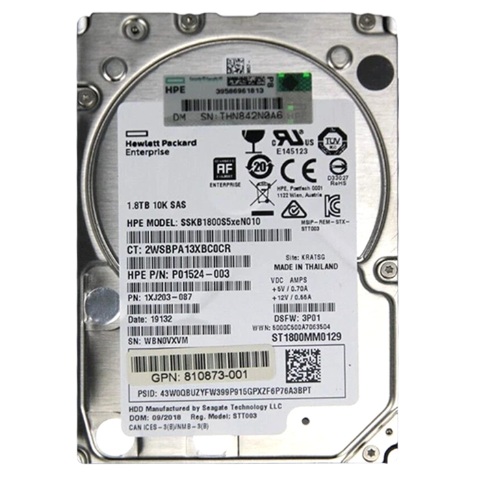 HP 810873-001 | 3Par 1.8TB 10000RPM SAS 12Gb/s 2.5-Inch Hard Drive Refurbished - Hewlett-Packard (ou HP en abrégé) refurbished available on Gotodirect