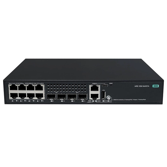 HP S6X57A#ABA | Networking CW 2150 8-Ports Gigabit Ethernet PoE+ 2p SFP 1G 2p SFP+ 1G/10G 125W Switch Refurbished - Hewlett-Packard (ou HP en abrégé) refurbished available on Gotodirect