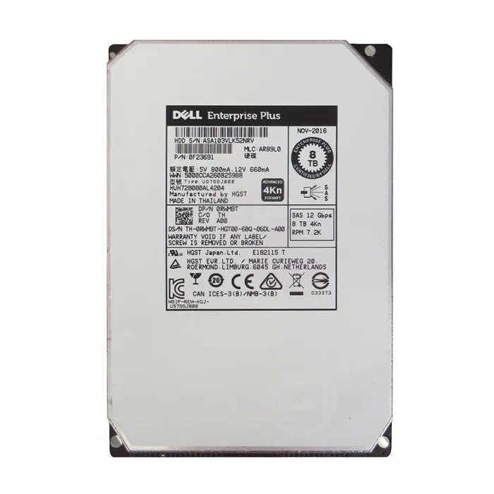 HGST HUH728080AL4204 | Ultrastar He8 Series 8TB 7200RPM SAS 12Gb/s 128MB Cache 4Kn (Secure Erase Encryption) 3.5-Inch Helium Platform Enterprise Hard Drive Refurbished - HGST (a subsidiary of Western Digital) refurbished available on Gotodirect
