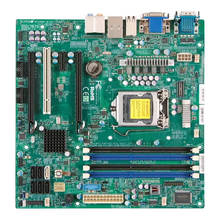 Supermicro MBD-C7B75-O | C7B75 Socket LGA1155 Intel B75 Express Chipset Micro-ATX System Board (Motherboard) Supports Core i7/i5/i3/Pentium/Celeron DDR3 4x DIMM Refurbished -  refurbished available on Gotodirect