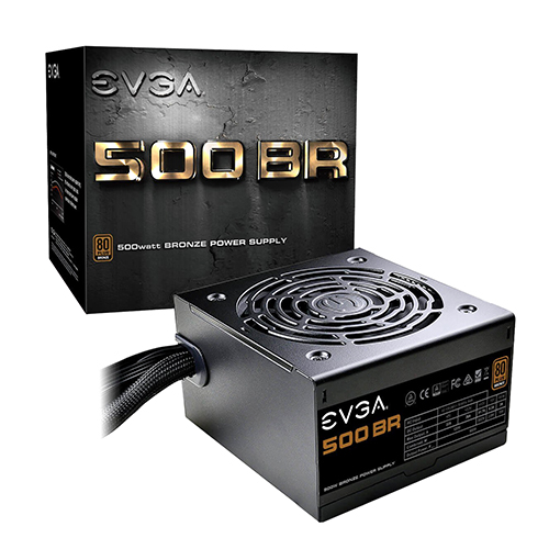 EVGA 100-BR-0500-K1 | 500-Watts 100-240V AC 8-4A 50-60Hz 80-Plus Bronze 24-Pin ATX Power Supply Refurbished - EVGA refurbished available on Gotodirect