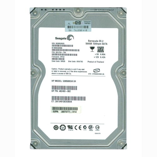 HP GB0500EAFJH | 500GB 7200RPM SATA 3Gb/s NCQ LFF Hot-Pluggable 3.5-inch Midline Hard Drive for Gen1 to Gen7 ProLiant Server Refurbished - Hewlett-Packard (ou HP en abrégé) refurbished available on Gotodirect