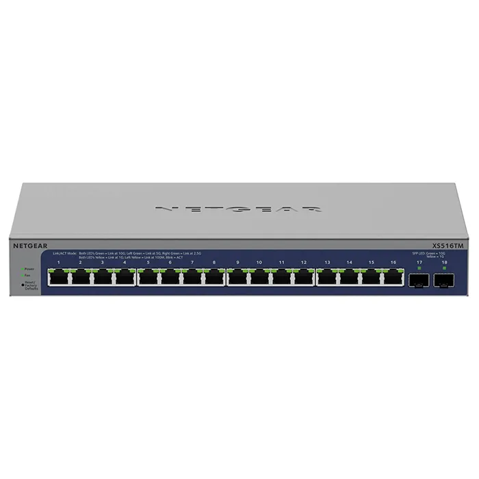 Netgear XS516TM-100NAS | XS516TM 16-Ports 10Gb/s Managed Network Switch Refurbished - Netgear refurbished available on Gotodirect