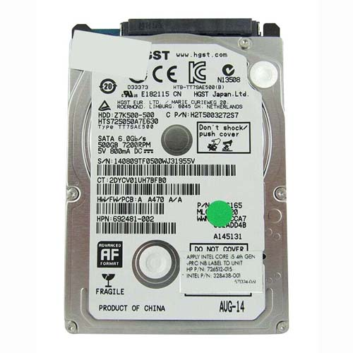 HP 692481-002 | 500GB 7200RPM SATA 6Gb/s 32MB Cache SFF 2.5-inch Hard Drive Refurbished - Hewlett-Packard (ou HP en abrégé) refurbished available on Gotodirect