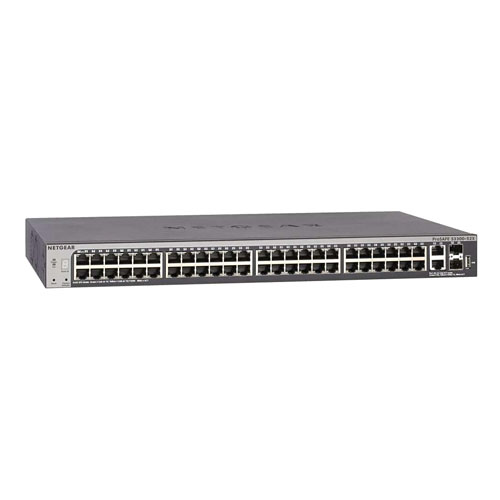 Netgear GS752TX-100NES | Prosafe S3300 Series S3300-52X 48 x RJ-45 Ports 10/100/1000Base-T + 2 x Copper SFP+ Ports + 2 x SFP+ Ports Layer 3 Managed Gigabit Ethernet Network Switch Refurbished - Netgear refurbished available on Gotodirect
