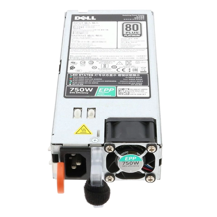 Dell 061XT | 750-Watt 100-240V AC 10A 50-60Hz 80-Plus Platinum Hot-Plug Redundant Power Supply for PowerEdge R640/R740/R740XD/R940 Servers Refurbished - Dell refurbished available on Gotodirect